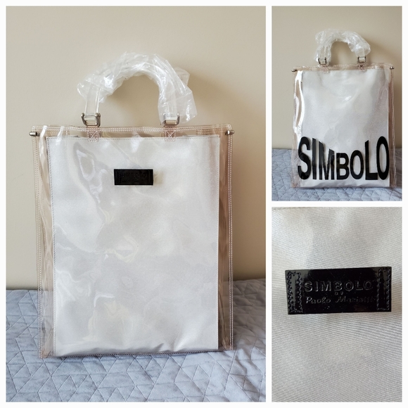 Vintage Simbolo by Paolo Mariotti clear tote Bag - Picture 1 of 9